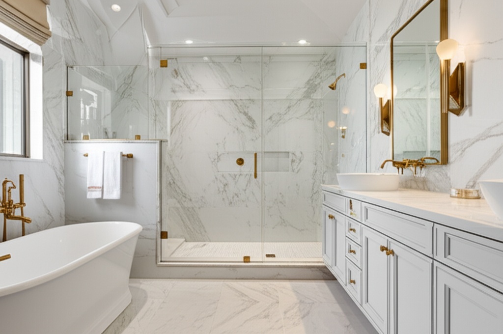 Luxury spa-like bathroom remodel Pasadena 2025
